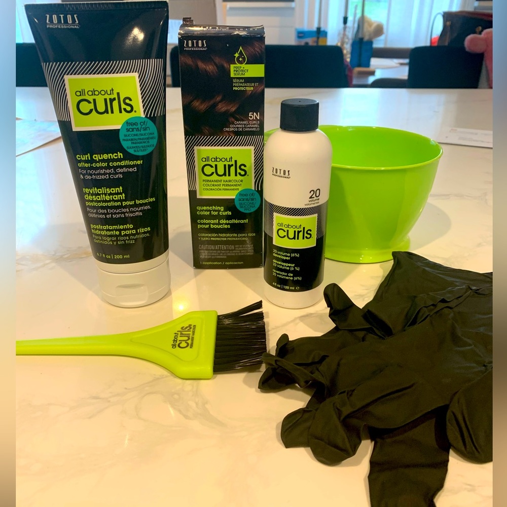 All about curls permanent hair color caramel color 5N